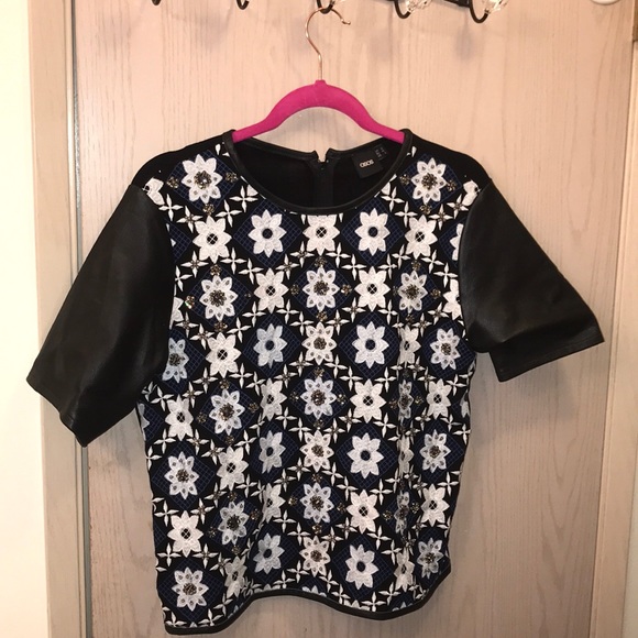 Ellie Goulding crystal beaded leather tee - Picture 3 of 3